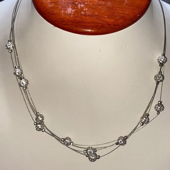 Swarovski Floating Wire Bead Necklace
